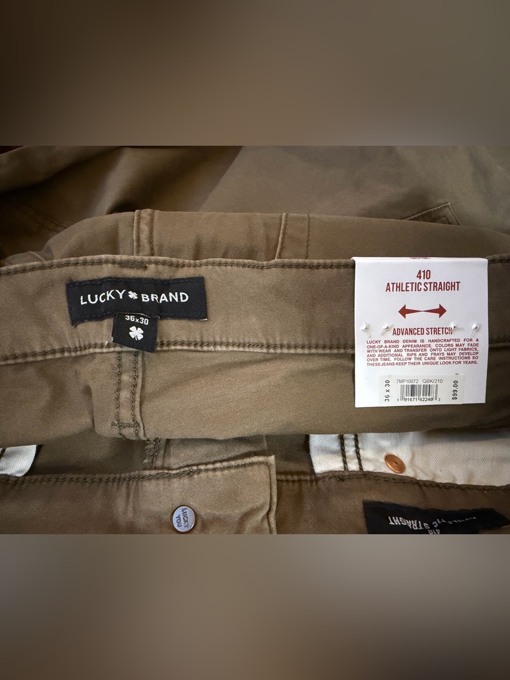 NWT Lucky Brand 410 Athletic Straight Khaki Pants Advanced Stretch - Picture 4 of 4